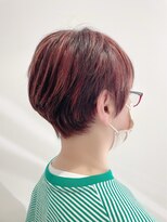 アッシュ 高円寺店(Ash)&nbsp;カジュアルレッドのハイライトショート★★