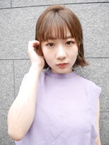 シュシュ(shushu)&nbsp;耳掛けショートボブ/ピンクベージュ【有海一生】髪質改善/前髪