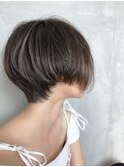 ◆暗めカラーのショートボブ【デザインカラー/グランマッシュ】