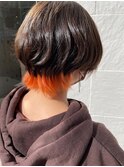 ショートヘア×インナーオレンジ