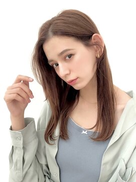 ジュネス 銀座(JYUNESU) ロングレイヤーグレージュカラー透明感ベージュ20代30代40代銀座