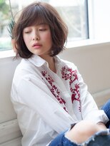 マイラ 銀座(myla)&nbsp;斜めバングレージュシルキーベージュデザインカラー髪質改善艶髪