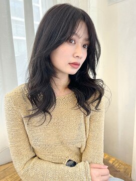 バイオレット 表参道店(Violet) 暗髪透明感グレージュカラー 小顔サイドバング 韓国ヘア