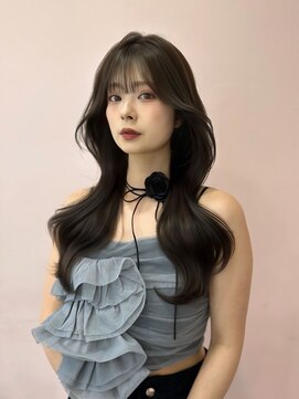 ボタン シブヤ(VOTAN SHIBUYA) 韓国ヘア/顔まわりカット/くびれヘア/前髪あり/グレージュカラー