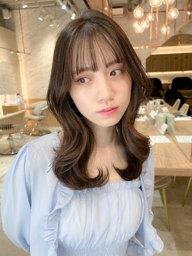 ロンド エスポワール 錦糸町(Lond espoir) ■  前髪アンブレラカラーこなれミディイメチェンウェーブパーマ