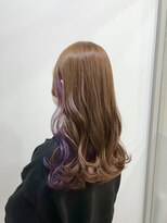 ハロ 蕨(HALO)&nbsp;インナーカラー 紫×ブラウン 【田中萌菜】