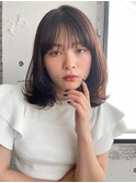 美髪レイヤーカット顔まわりサイドバングモテ髪ワンカール