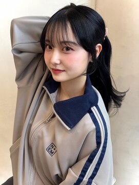 ザックラフィネ(ZACC raffine) 顔まわりカット/サイドバング/前髪カット/繋がる前髪/暗めカラー