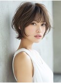 ☆イメチェンピンクベージュアンブレラカラー前髪クールショート