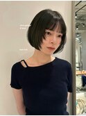 -Saki-レイヤーボブ/オリーブグレージュ/ブリーチなし