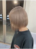 ハイライトカラーミルクティーベージュケアブリーチダブルカラー