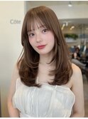 美髪レイヤー/顔周りレイヤー/くびれミディアムレイヤー