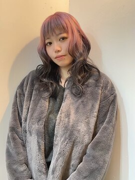 カシェル(cashel kishaba) 『ルーツカラー　ピンク×グレー　デザインカラー』