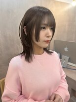 ユッカ 京橋(YUCCA)&nbsp;【YUCCA】姫カットミディアムレイヤーブラウンベージュ