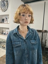 クイン(qin)&nbsp;海外風ボブパーマ×ブリーチなし透明感カラー