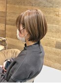 【ハイライト有】ベージュショート 正木ゆかり