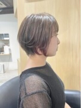 モールヘア 西中島店(MOOL hair) 大人ショート/イルミナカラー/インナーカラー/イヤリングカラー