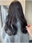 インナーカラー×水色