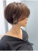 モードに大人可愛いダークアッシュイメチェンショートボブ