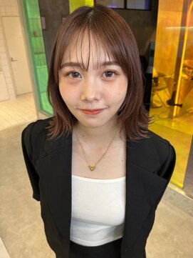 ロンドルーチェ 心斎橋(Lond luce) ダークアッシュ/ミディアムレイヤーカット［髪質改善/縮毛矯正］