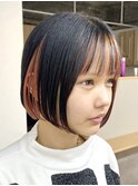 黒髪/グレーベージュ/レイヤーロング/前髪パーマ[西船橋/津田沼]