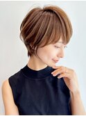 30代/40代/50代◎絶壁解消/白髪ぼかし/大人ショートボブ【湯本】