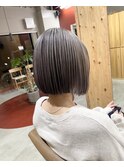 ハイトーンバレイヤージュ金髪ボブロブヘア小顔Aラインボブ