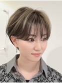 マッシュショート×アウターカラー×大人ショート