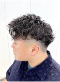 メンズ/ツイストスパイラルパーマ/フェード風/ハードパーマ