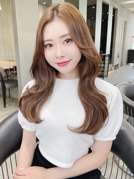 ロンド リリー 銀座(Lond Lily) 髪質改善ロング/レイヤーカット/韓国/グレージュ/前髪[銀座]