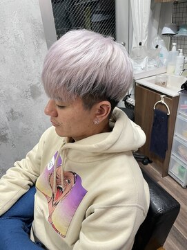 ラル(Lull) ホワイトラベンダー×メンズカット/個室美容室/マンツーマン