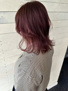 ルノン シェリー(LUNON cheliy) 軽めミディアムレイヤー/ブリーチ無しピンクカラー