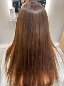 ヘアー ワークス スペース 【ブリーチでも】煌めきストレート