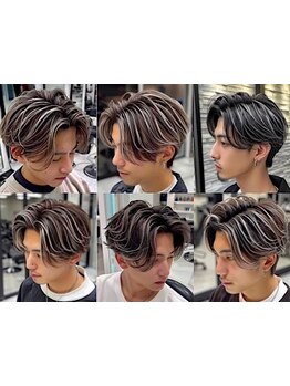 特にメンズハイライトは、圧倒的人気を誇っており業界関係者も多く担当[ハイライト/men's/表参道]