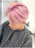 スペインカールスパイキーショートブルーブラックフェザーパーマ