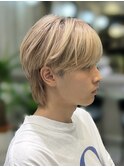 men's/メンズ/ダウンパーマ/黒染め/韓国/ブルーブラック/池袋