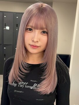 Beleza 川越 -ブリーチ・ハイトーン・ダブルカラー・エクステ・羽エクステ- 17834ホワイトアッシュシャンパンベージュミディアムレイヤー