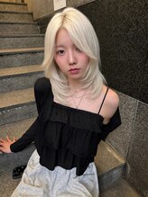 リンドトウキョウ(LINDO TOKYO)&nbsp;2026夏本命カラー♪ホワイトグレージュ×韓国レイヤーミディ