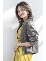 アッシュ 学芸大学店(Ash) ミディアム/大人女性/アッシュグレー/白髪ぼかし/脱白髪染め