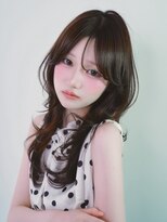 プリアバイポプルス 渋谷(pria by popls)&nbsp;ミディアムレイヤーハッシュカット顔周りレイヤーカット韓国ヘア