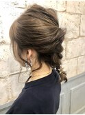三つ編みアレンジ
