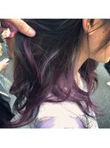 インナーカラーラベンダーグレージュ