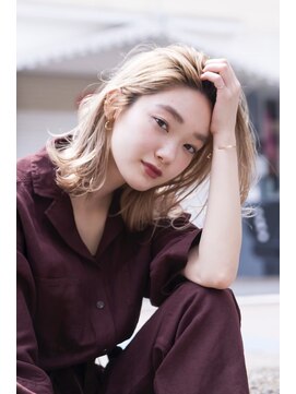 レニーバイエース(LANY by ACE) 【LANY 横浜】 外ハネミディ×ハイトーンベージュ