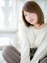 クオーレ ヘア アンジュ 水戸店(CUORE HAIR ange)&nbsp;*ange水戸*…カーキベージュ艶カラーアンニュイ小顔ボブa