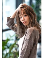 オースティン 門前仲町(AUSTIN)&nbsp;大人かわいい前髪セシルカットココアブラウンフリンジウェーブ