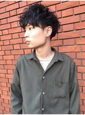マッシュツーブロックメンズパーママッシュウルフメンズカット