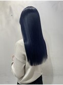 10代20代人気 ネイビーブルー/ブリーチカラー/透明感カラー
