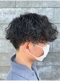 波巻きパーマツイストスパイラルパーママッシュメンズパーマ