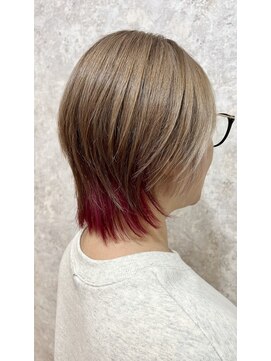 シュガービー(SUGAR-B) ショートウルフ~ミルクティーインナーカラー