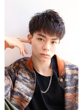 ネイビー(NAVY) ショートマッシュ 刈り上げ ツーブロック ナチュラル